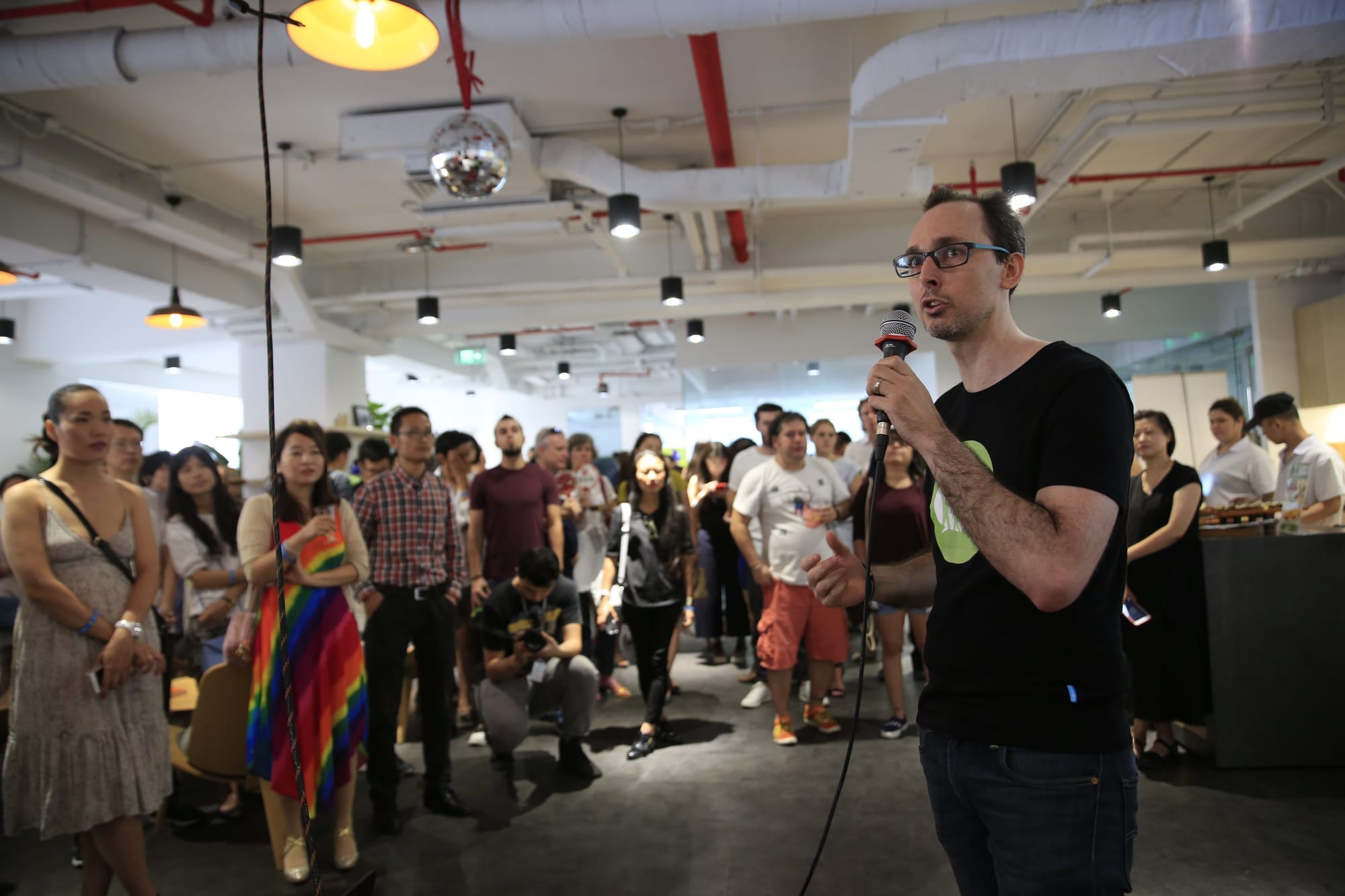 GigDay founder addressing a creative gathering